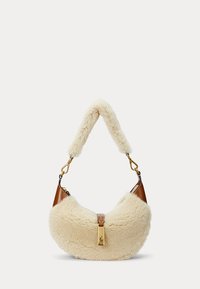 Polo Ralph Lauren POLO ID SHEARLING MINI SHOULDER BAG - Rokassoma - cream/cuoio