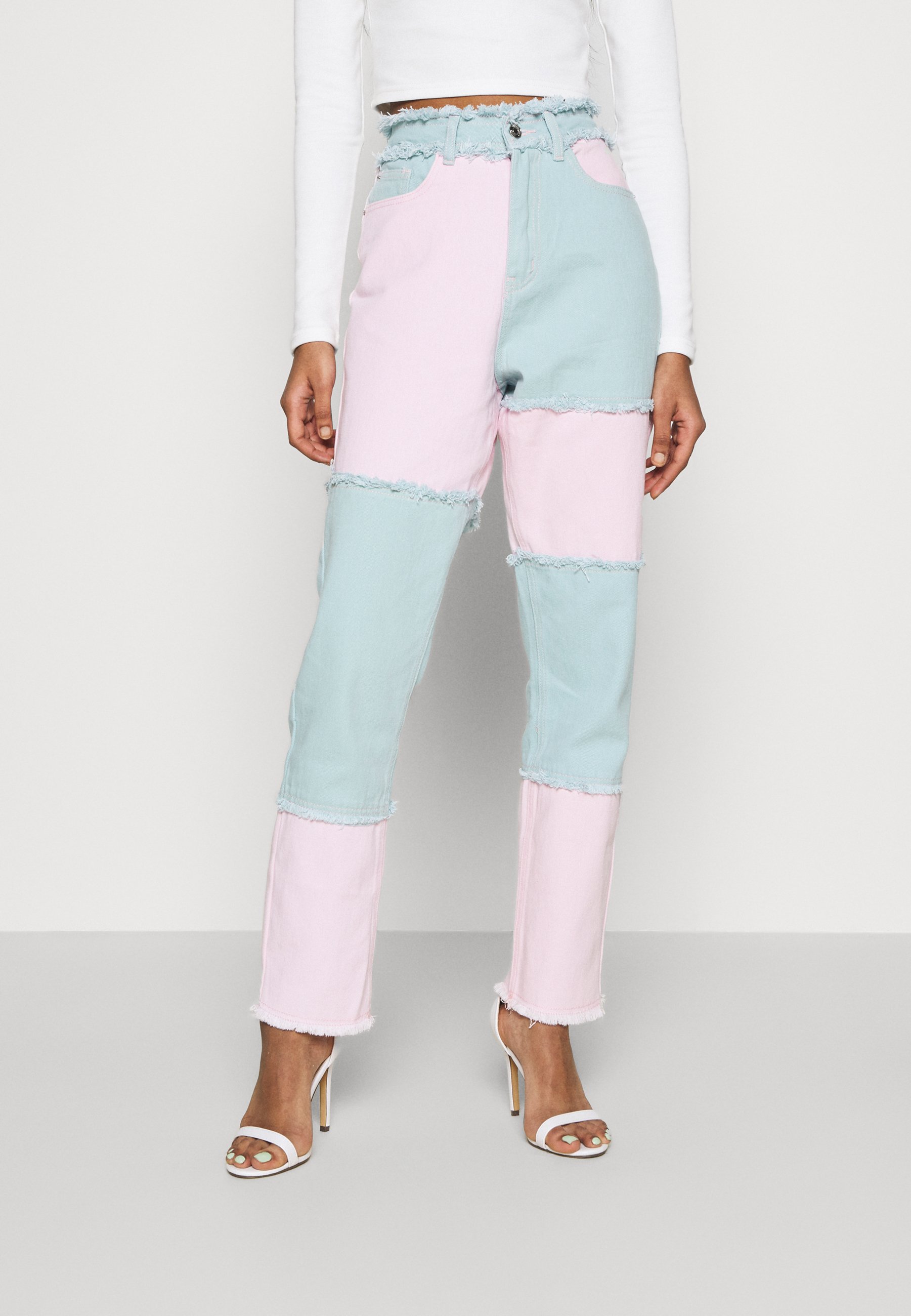 Missguided FRAYED COLOURBLOCK - Jeans 