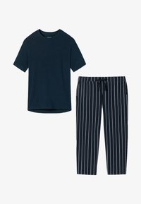 Unausgewählt, blau gestreift dunkelblau