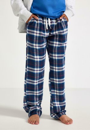 Lindex, PJYAMAS TROUSERS FLANELL UNISEX SET - Nattøj bukser - dark blue