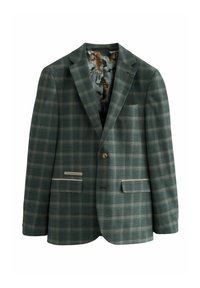 SLIM FIT TRIMMED CHECK - Öltönyzakó - green