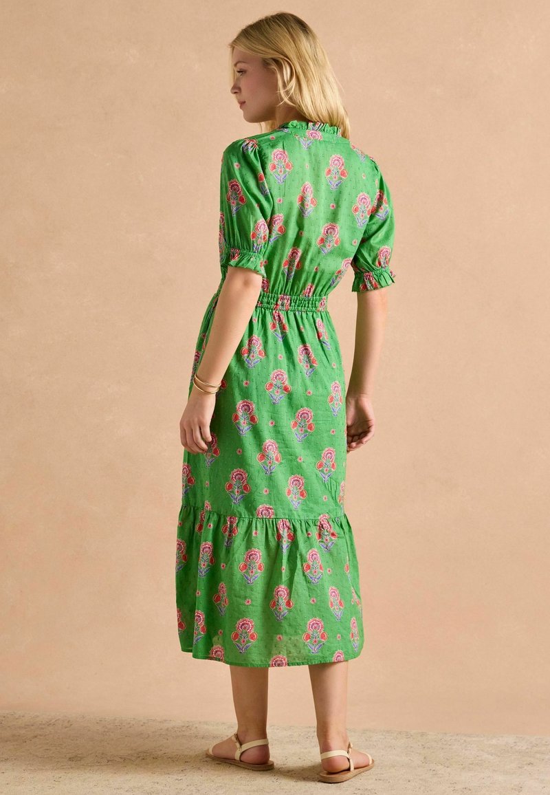 green emerald velvet dress Joules Lucia Dress