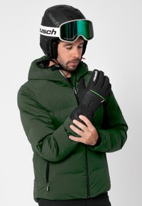 Reusch SNOW - Fingervantar - black   neon green