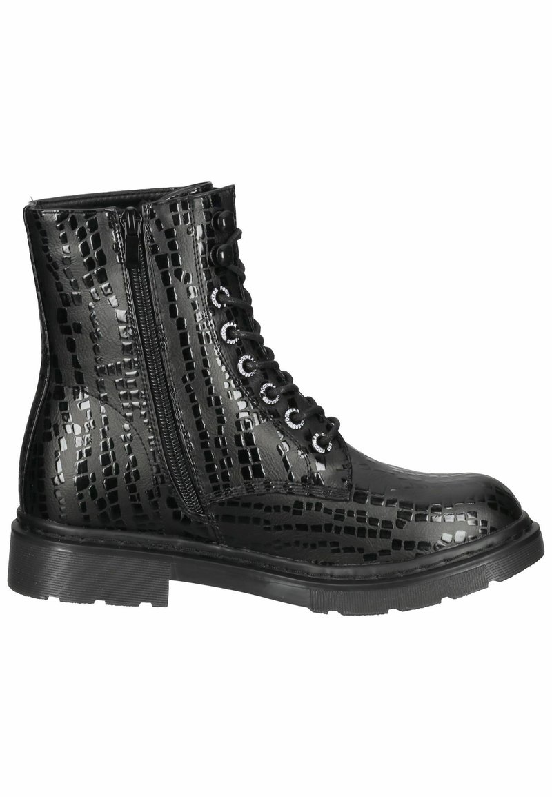 Damen Ankle Boots | Dockers by Gerli Schnürstiefelette schwarz/multi/schwarz - IT15103 Damen Ankle Boots | Dockers by Gerli Schnürstiefelette schwarz/multi/schwarz - IT15103
