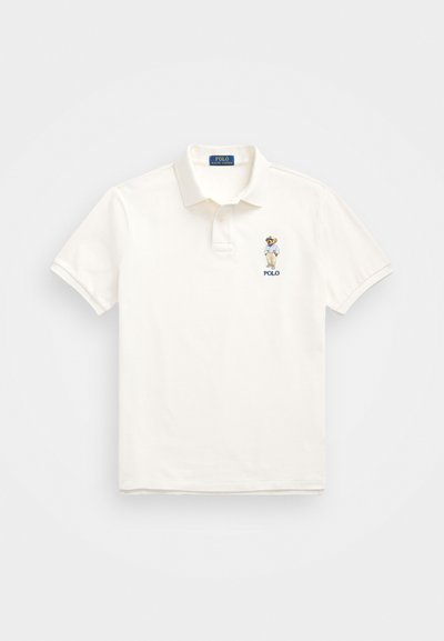 Polo Ralph Lauren CUSTOM SLIM POLO BEAR MESH POLO SHIRT - Polo krekls - white