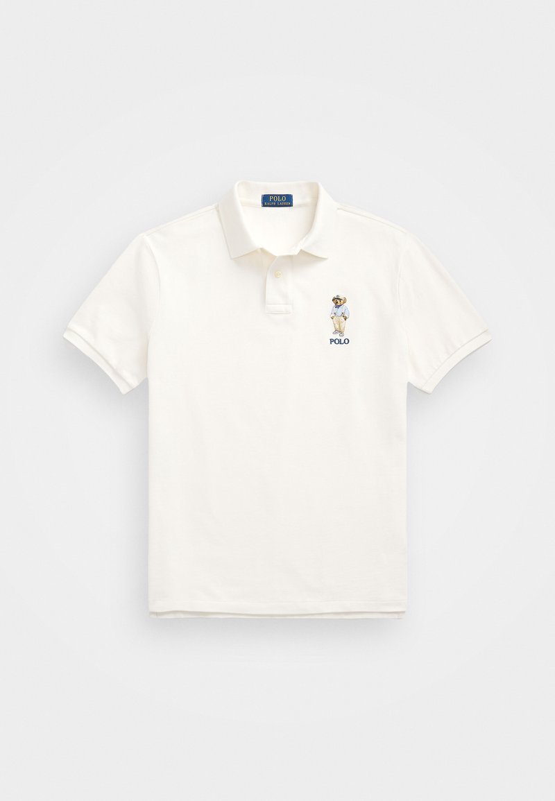 Polo Ralph Lauren CUSTOM SLIM POLO BEAR MESH POLO SHIRT - Polo shirt - white
