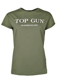TOP GUN Printtipaita - olive