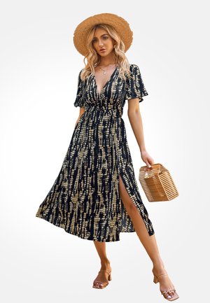 Cupshe, BOHO ABSTRACT PRINT MAXI DRESS - Robe de jour - black  brown