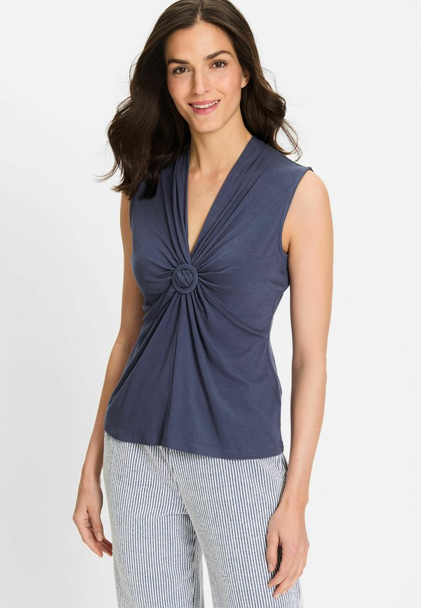 MIT RAFFDETAIL - Bluse - dunkelblau