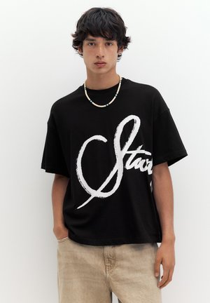 PULL&BEAR, STWD GRAFFITI T-SHIRT - Tričko s potlačou - black
