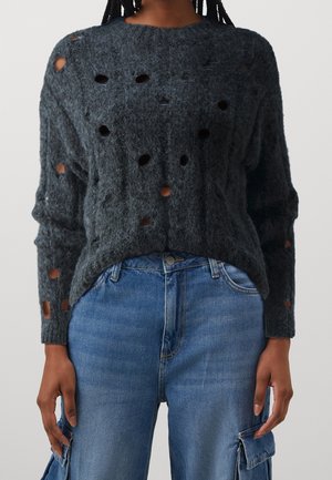 Trui - mottled dark grey