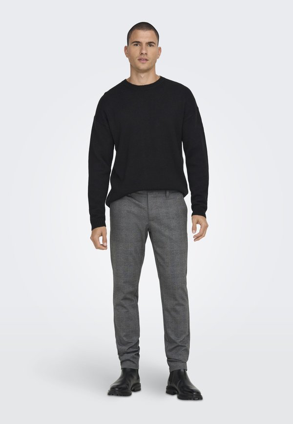 ONSMARK SLIM CHECK PANTS  - Trousers - limestone