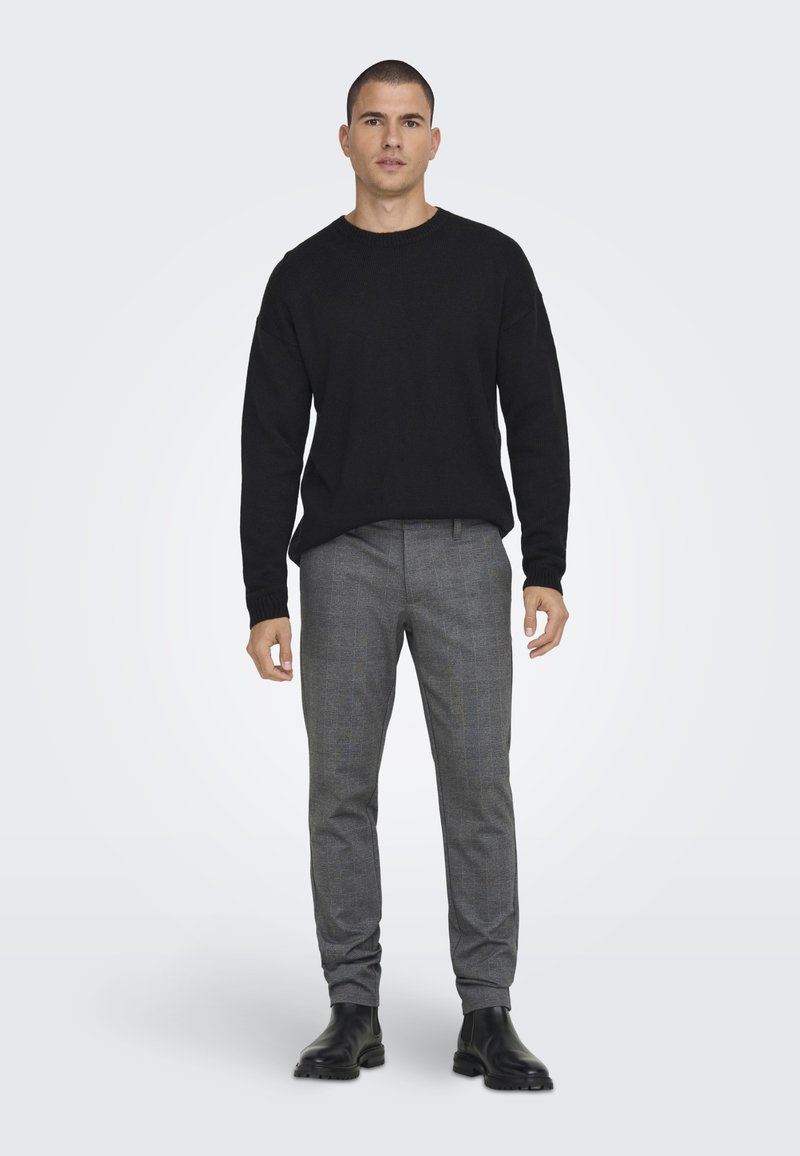 Only & Sons - ONSMARK SLIM CHECK PANTS  - Trousers - limestone, Enlarge
