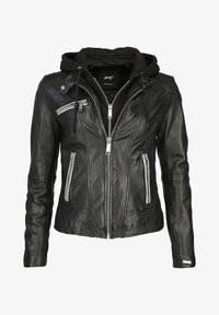 Maze MODERN MICO Lederjacke black/white/schwarz meliert
