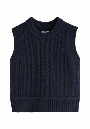 SLEEVELESS CABLE TANK - REGULAR FIT - Strickpullover - blue navy