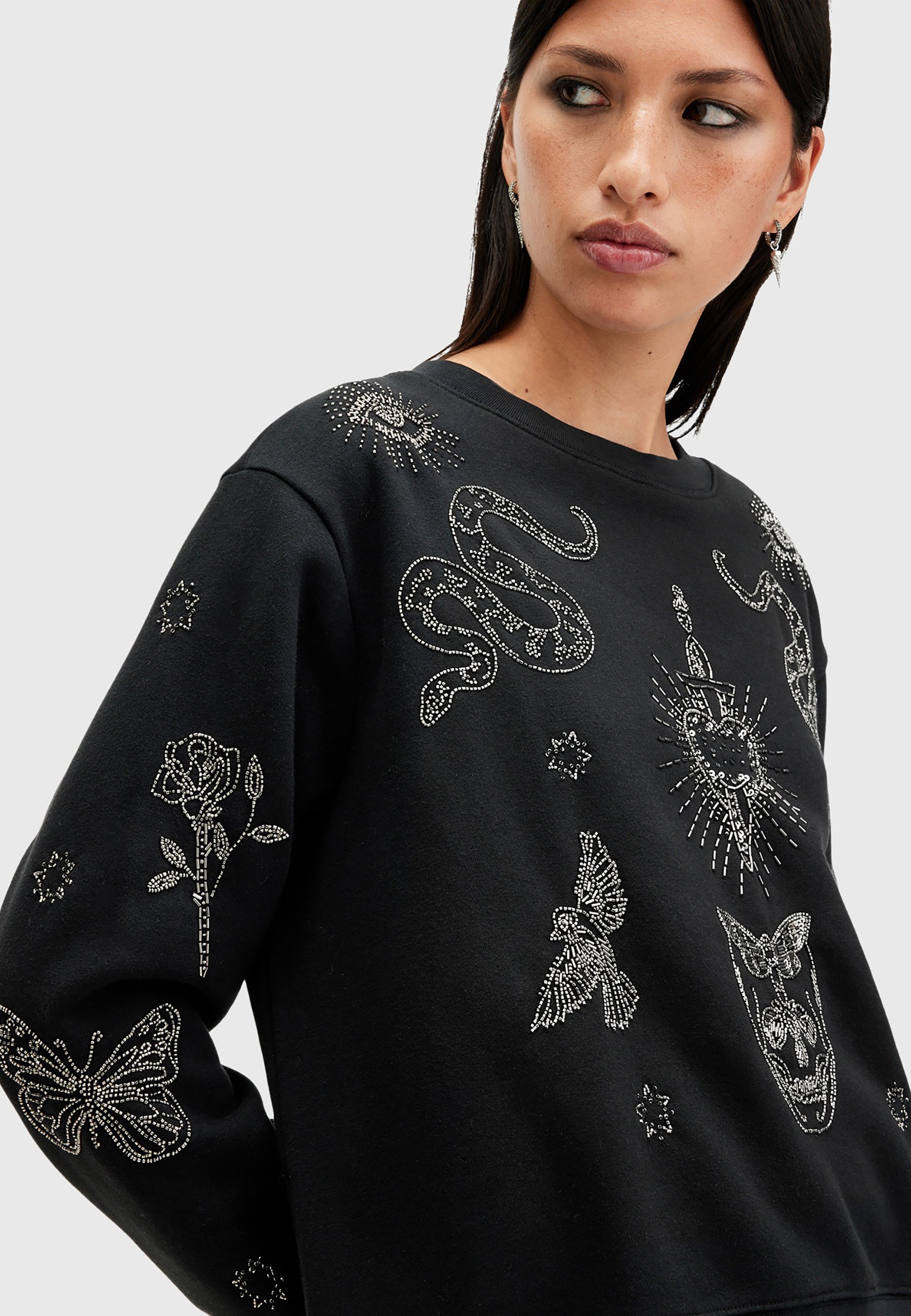 (取寄) オールセインツ レディース ピッパ ヘックス スウェット AllSaints women Pippa Hex Sweat Black Women's AllSaints Pippa Hex Sweat | Zappos.com