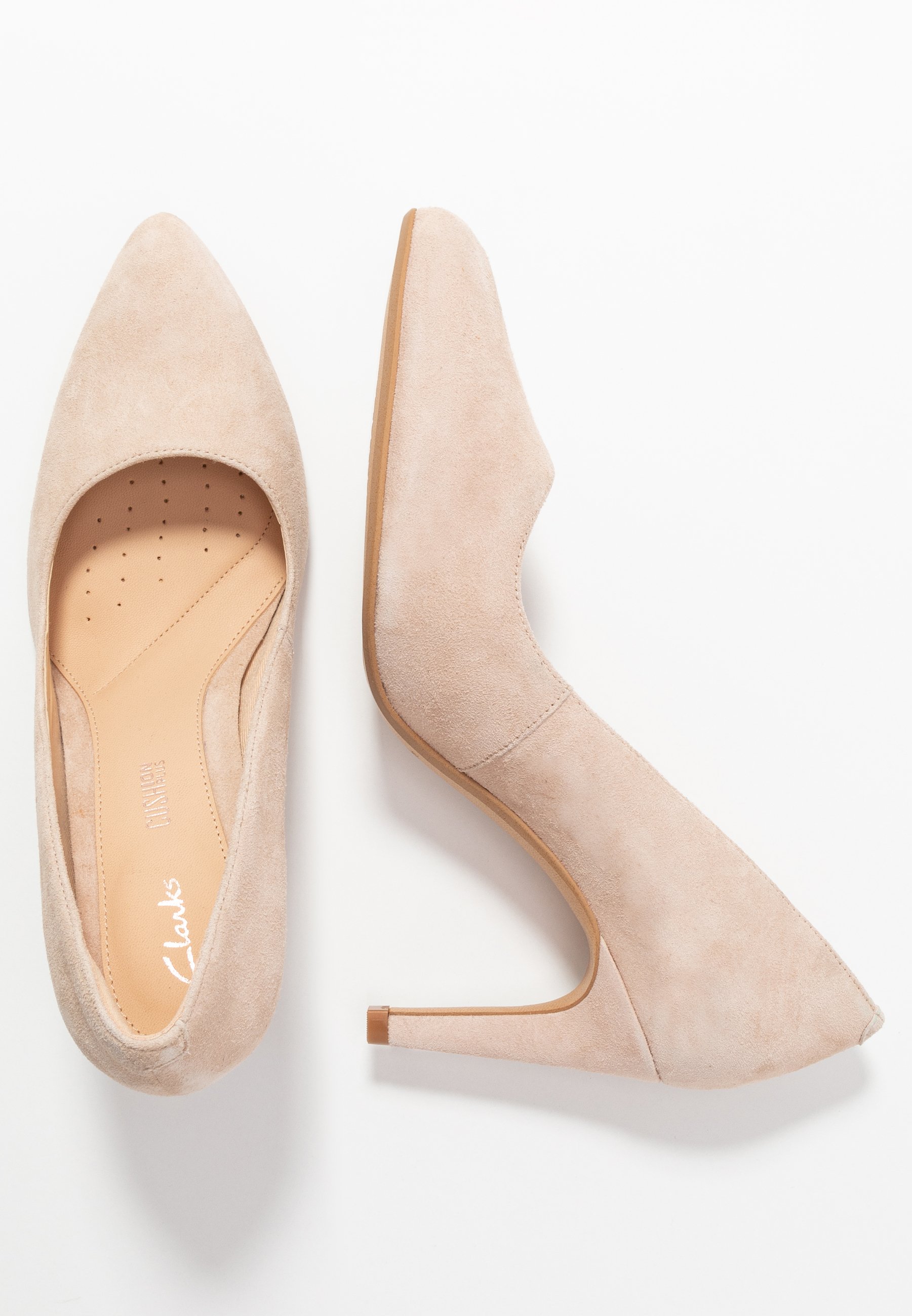 clarks beige heels