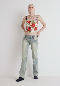 Jaded London THIRTEEN - Džíny Bootcut - light blue wash