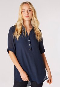 SLUB SHIMMER RELAXED - Blůza - navy