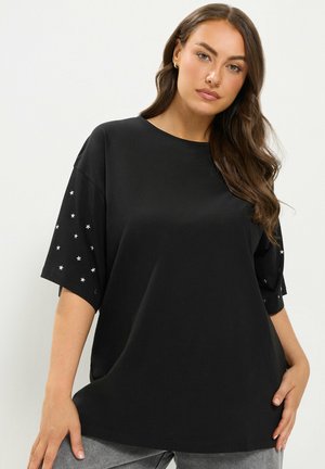 Yours Clothing, T-shirt con stampa - black