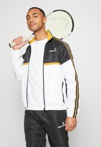 Sergio Tacchini LISTA TRACKSUIT - Survêtement - black/white/harvest gold