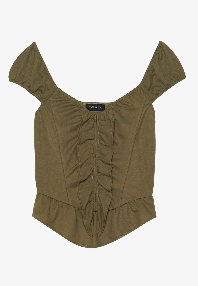 Even&Odd T-shirt basic olijfgroen