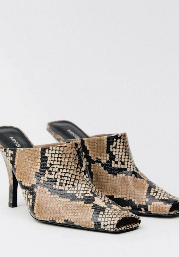 Heeled mules - open beige2