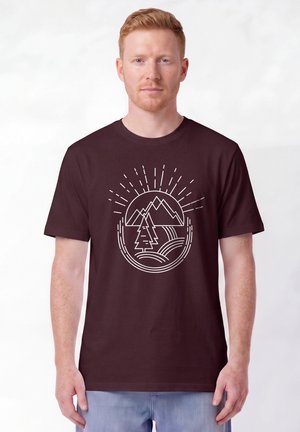 watapparel, NATUR IST SCHÖN UNISEX - T-shirt imprimé - red brown