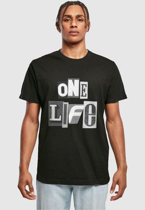 ONE LIFE - Potiskana majica - black