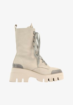Brunello Cucinelli, BOOTS ECRU - Bottines à plateau - ecru