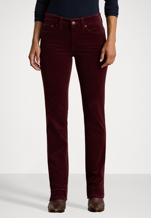 STRETCH CORDUROY STRAIGHT TROUSER - Pantaloni - dark garnet
