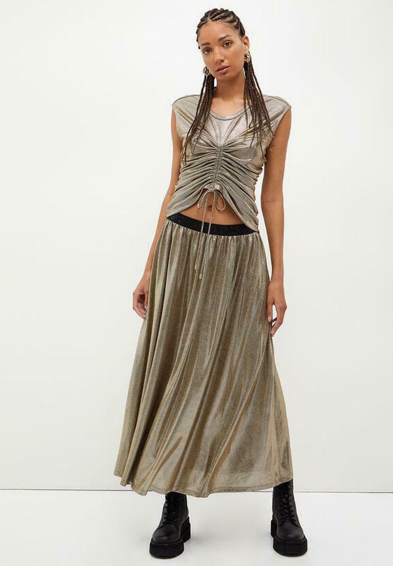 LIU JO Maxirok goudkleurig