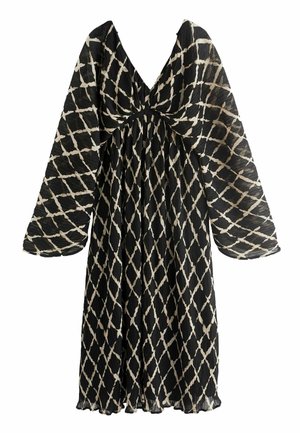 WIDE SLEEVE - Maksi garuma kleita - black white