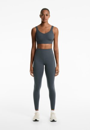 COMPRESSIVE WAIST CONTROL - Tajice-hlače - mottled dark grey