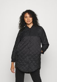 Vero Moda Curve - VMHAYLE JACKET - Īss mētelis - black Miniatūras attēls 1