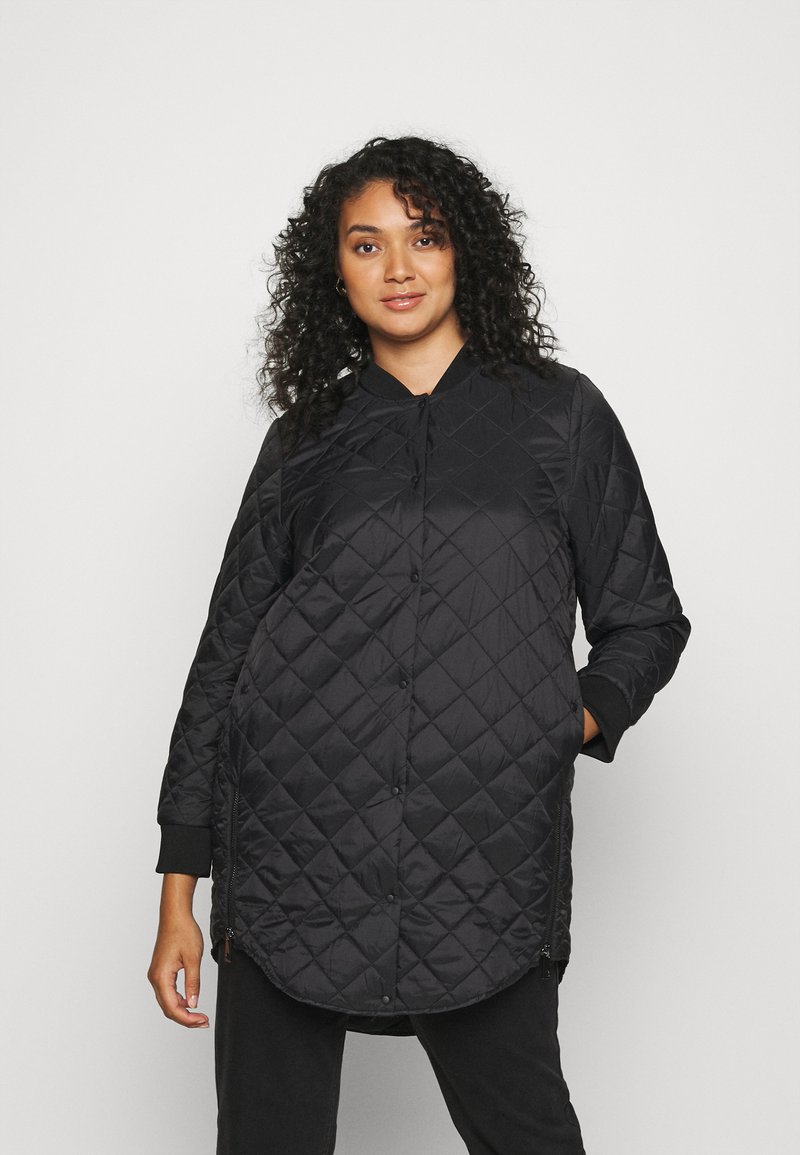 Vero Moda Curve - VMHAYLE JACKET - Īss mētelis - black, Palielināt