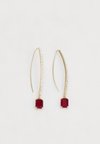 PAVE STONE THREADER - Earrings - gold-coloured/siam