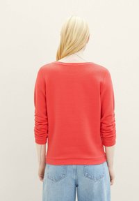 TOM TAILOR DENIM STRUCTURED - Sweatshirt - plain red