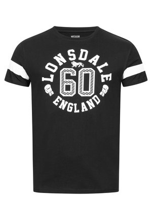 Lonsdale NORMALE PASSFORM ASKERSWELL - T-shirt con stampa - black/white