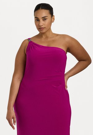JERSEY ONE-SHOULDER GOWN - Jerseyjurk - fuchsia berry