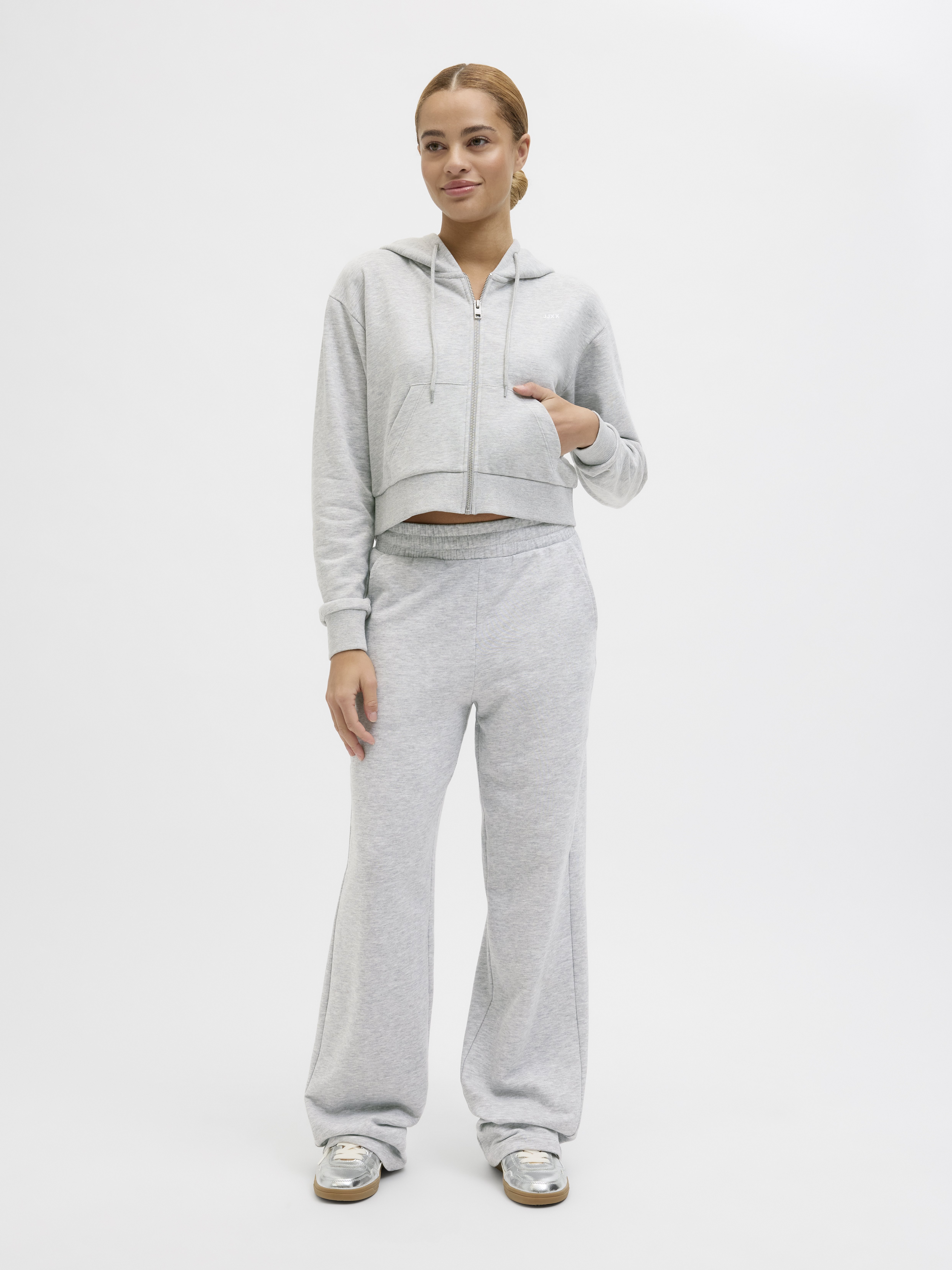 JJXX JXALFA - Tracksuit bottoms - light grey melange/mottled light