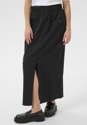 KAAMALIE WITH ELASTIC WAIST - Maxirock - black deep