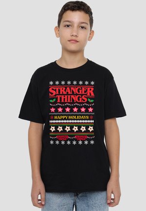 NETFLIX STRANGER THINGS DEMOGORGON UGLY CHRISTMAS JUMPER - Print T-shirt - black