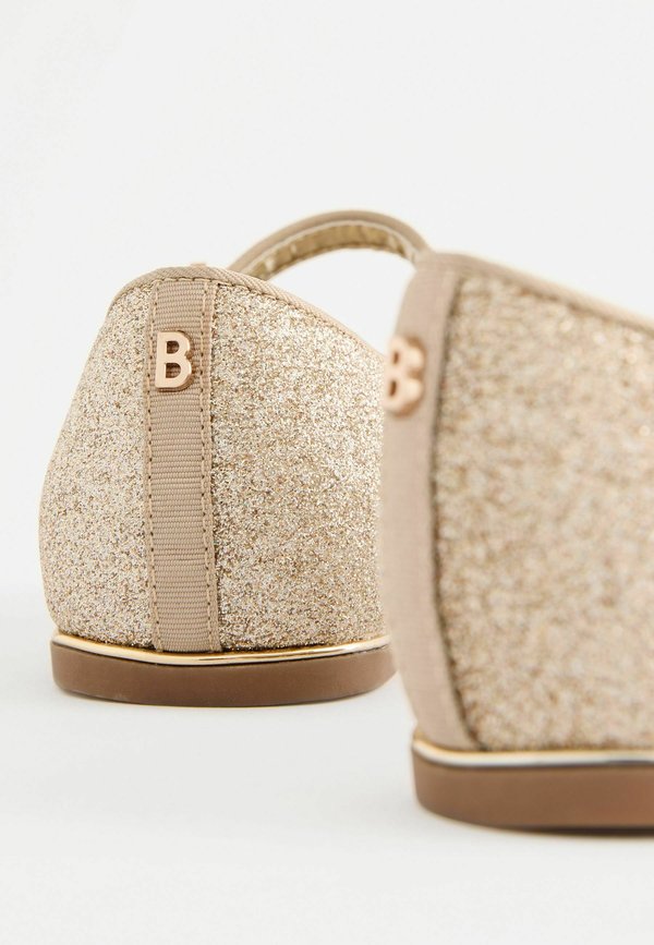 GLITTER BOW – REGULAR FIT – Riemchenballerina – gold