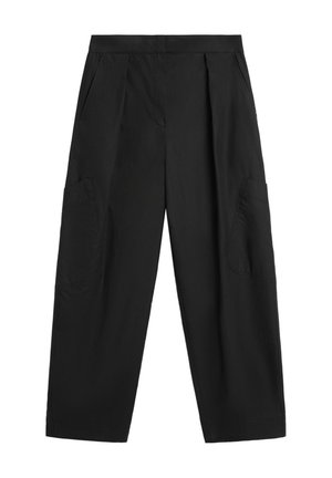 Massimo Dutti, BARREL FIT CARGO PANTS - Broek - black