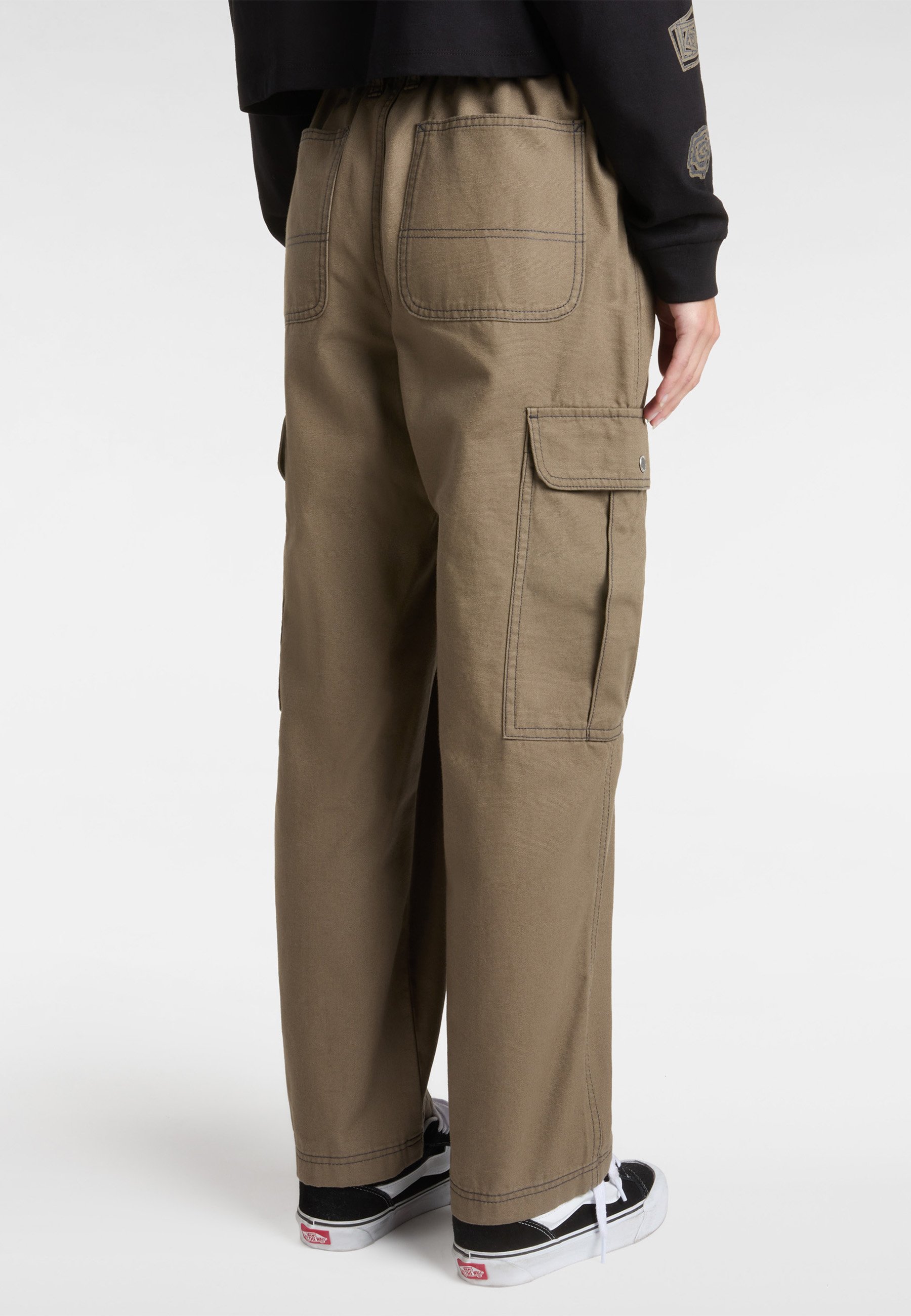 Vans 6OZ CANVAS SIDEWALK - Cargo trousers - bungee cord/brown