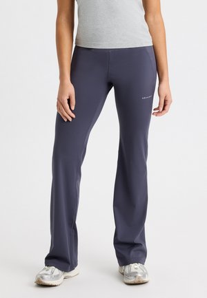FLATTERING HIGH WAIST - Trousers - dk grey plum