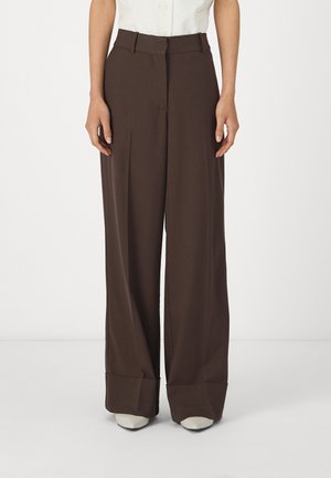 JORDYN WIDE PANTS - Kalhoty - chocolate