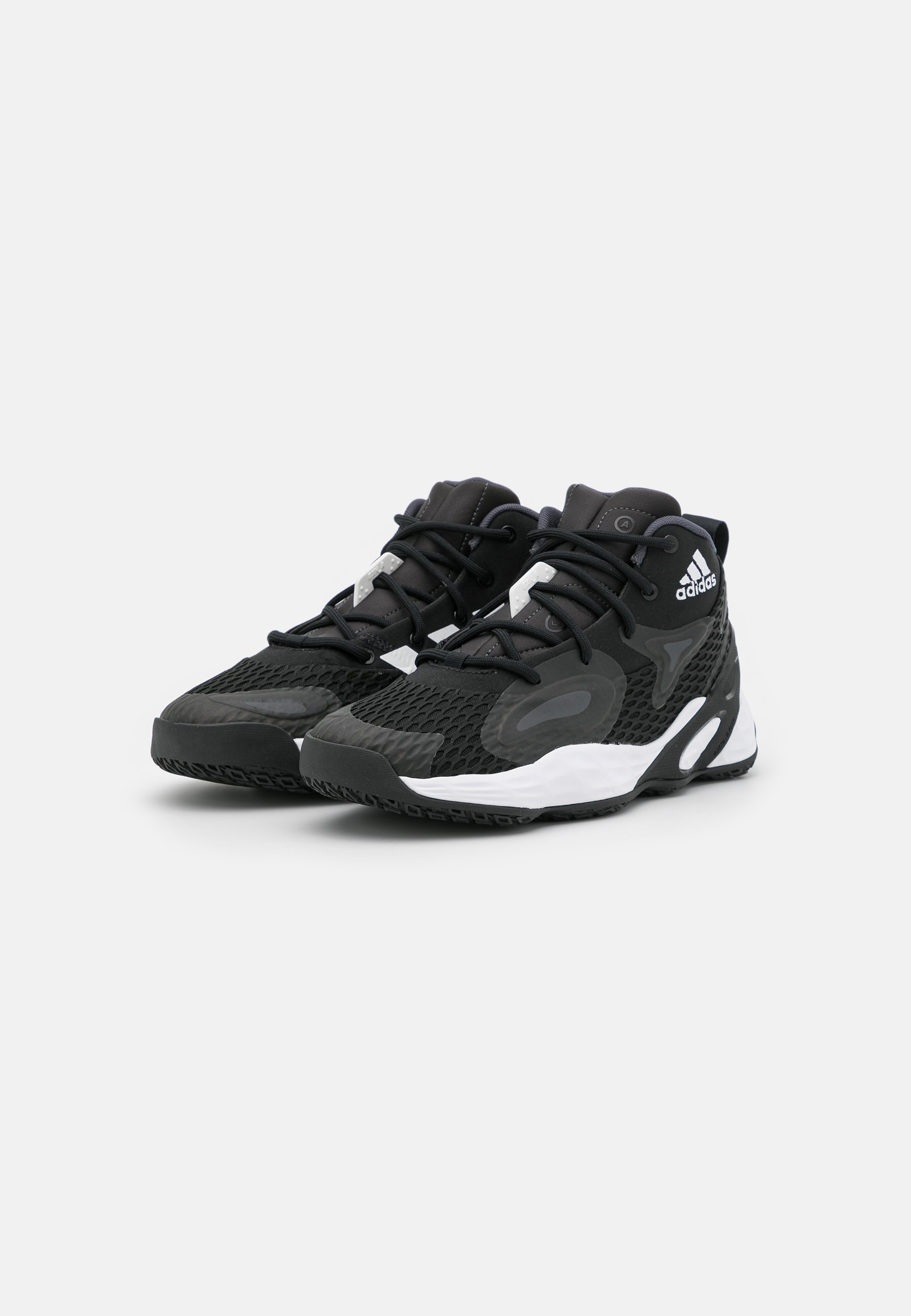 adidas Performance EXHIBIT AWAY MID BASKETBALL TEAM LIGHTSTRIKE SHOES -  Scarpe da basket - core black/footwear white/team dark grey/nero - Zalando .it