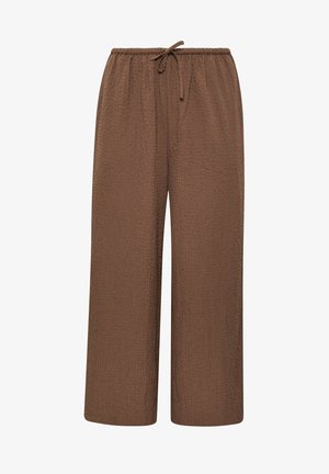 Yours Clothing, PLUS SIZE WIDE LEG TROUSERS - Broek - brown